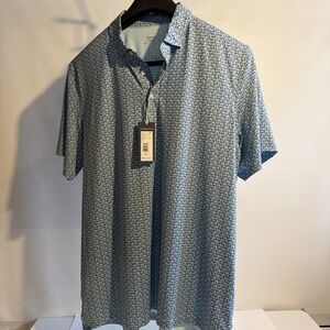 Vineyard Vines Polo Bass Print Palmero XL Blue NWT MSRP $110